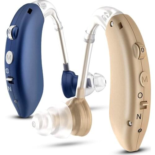 Mini Rechargeable Hearing Aids for Deafness Digital BTE Hearing Aid Adjustable Sound Amplifier Portable Deaf Elderly Ear Aids