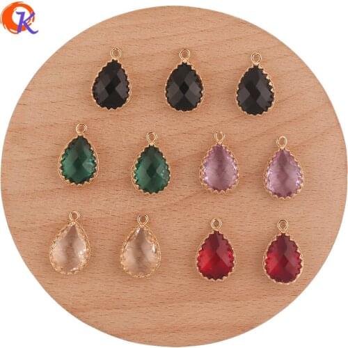 Cordial Design 50Pcs 11*18MM Jewelry Accessories/Earring Findings/Pendant/Drop Shape/Crystal Charms/Hand Made/DIY Jewelry Making