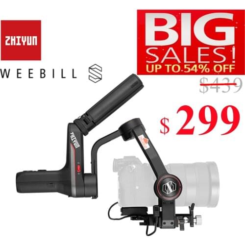 Zhiyun Weebill S,3-Axis Gimbal Stabilizer for Mirrorless and DSLR Cameras Like Sony A7M3 Nikon D850 Z7, 300% Improved Motor