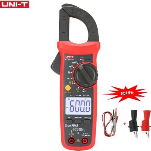 UNI T UNI-T UT202A+ Digital AC DC Current Clamp Meter Multimeter True RMS 400-600A Auto Range Voltmeter Resistance Test