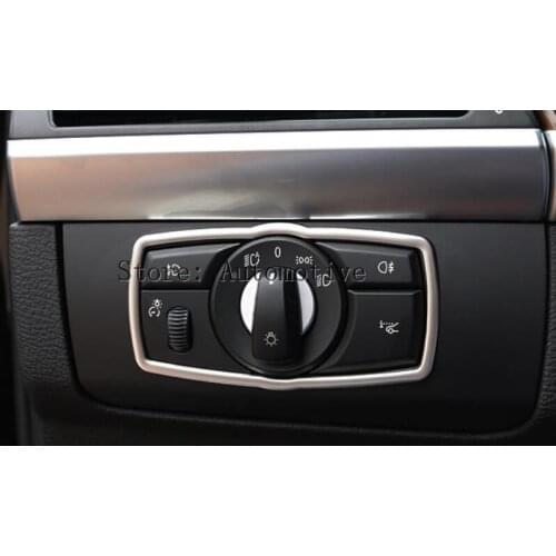 Stainless Inner Head Light Switch Button Cover Trim For BMW X6 E71 2009-2014 1pcs