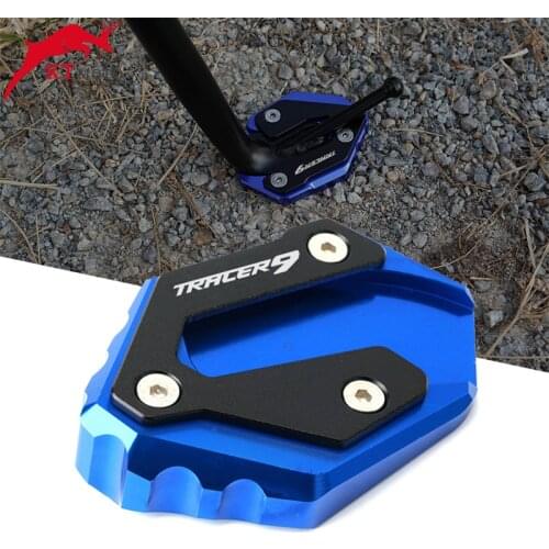 CNC Kickstand Foot Side Stand Extension Pad Support Plate For Yamaha TRACER 9 TRACER 9/GT 2021-2022 Motorcycle Accessories