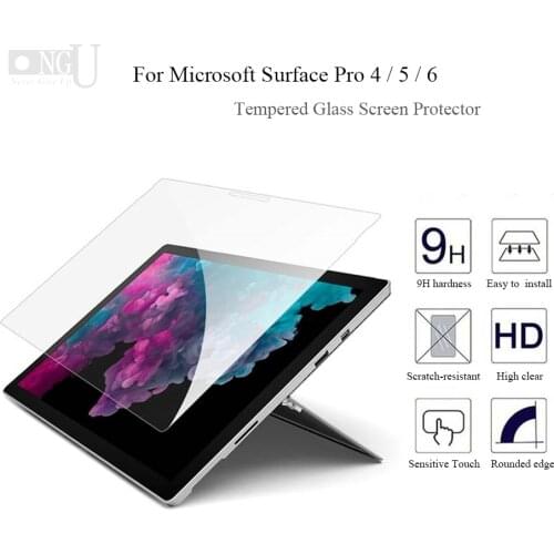 Tempered Glass For Microsoft Surface Pro 6 5 4 12.3'' TAB Tablet Screen Protector Protective Film for Surface Pro 6 Pro 5 Pro 4