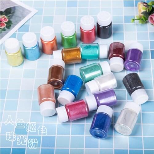 20 Colors pearl pigment powder for Soap Making/Soap Dyes/Nail Art/Eyeshadow DIY Mica Powder Slime Pigment