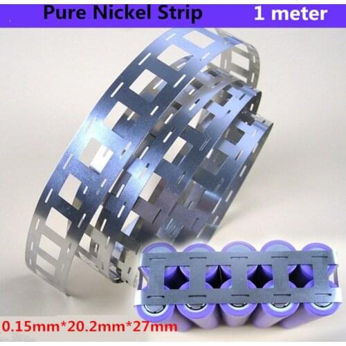 1meter 0.15*27mm Pure Nickel Strip 99.96% Lithium Battery Nickel Strips For 18650 Battery Pack 2P Spot Welding Nickel Belt