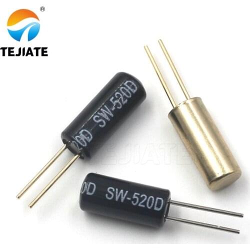 10PCS SW-520D Vibration Sensor Metal Ball Tilt Shaking Switch 5x12MM SW 520 Tilt Shaking Position Switches Gold Plated