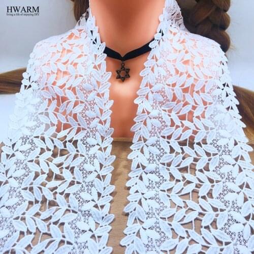 10yard 13.2cm fabric lace ribbon trim DIY sewing wedding decoration white watersoluble hollow milk silk embroidery bar code lace