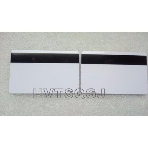 200pcs Blank White PVC Hico 1-3 magnetic stripe card with printable for card printer Free shipping