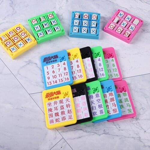 3D Slide Puzzle Alphabet Early Educational Toy Developing for Children Jigsaw Digital Number 1-16 Animal Cartoon Game Toys