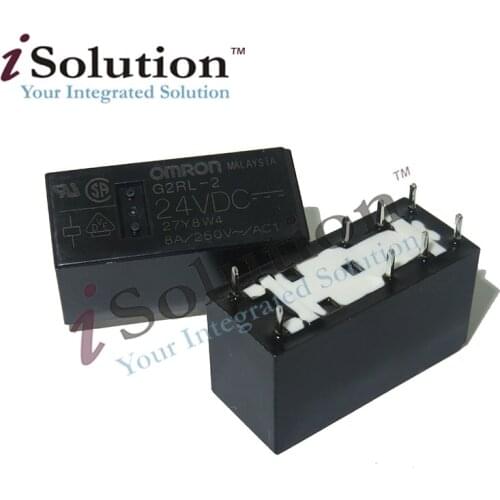 5pcs/lot G2RL-2-24VDC G2RL-2-DC24 G2RL-2-12VDC G2RL-2-DC12 G2RL-2-5VDC 8A 8Pin 12V/24V New and Original