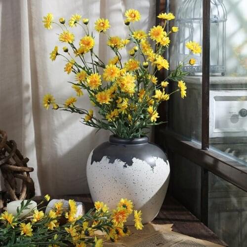 73cm Chrysanthemum Artificial Flowers High Quality Silk 18 Heads Fake Flower For Wedding Living Room Bedroom Decoration