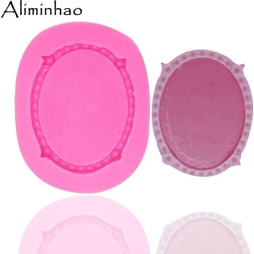 B1322 Diamond frame Mold Fondant Cake Decorating Tools Cake Silicone Molds Gumpaste Chocolate Candy Clay Moulds