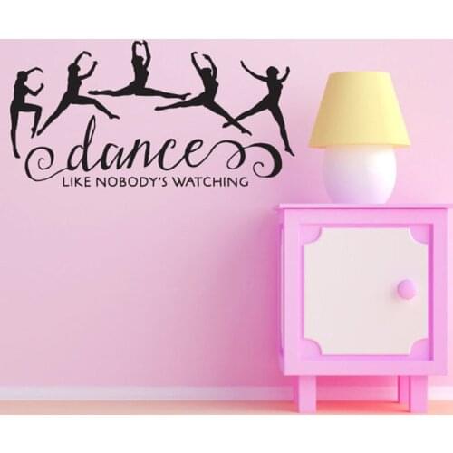Ballerina Wall Decal Dancer Dancing Ballet Vinyl Wall Home Decor Graphic Stickers Removable Bedroom Art Decor Sticker N178