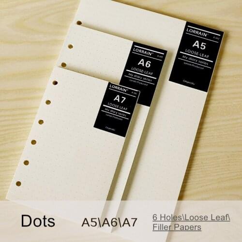 Loose-leaf notebook refill A5 A6 A7 hardiron daily memos paper spiral business soft copybook filler papers