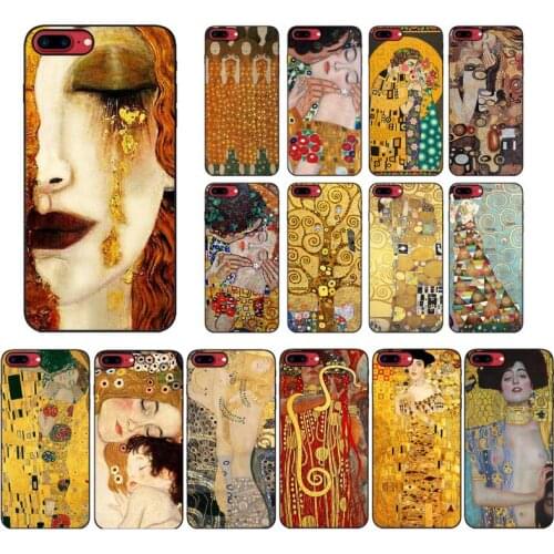 FHNBLJ Kiss by Gustav Klimt Phone Case for iPhone 11 12 pro XS MAX 8 7 6 6S Plus X 5S SE 2020 XR cover cutecute