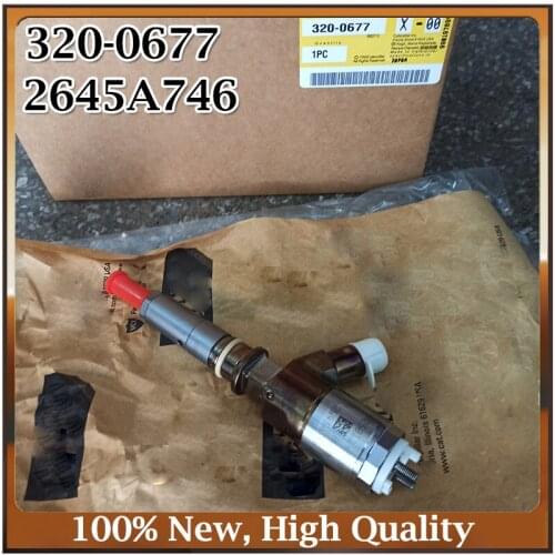 Backhoe Loader CAT 420E Fuel Injector 320-0677 2645A746 for Caterpillar C4.4 C6.6 Engine Injector Nozzle 3200677