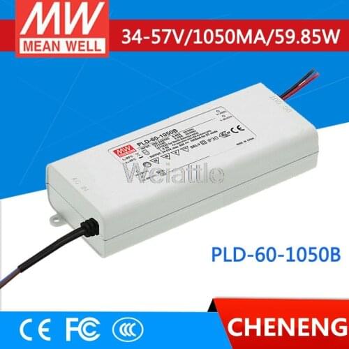 MEAN WELL original PLD-60-1050B 57V 1050mA meanwell PLD-60 57V 59.85W Single Output LED Switching Power Supply