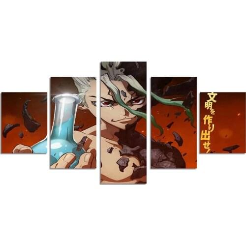 Canvas Painting Japanese Anime Senku Ishigami Posters and Prints Wall Art Picture for Living Room Decor No Frame