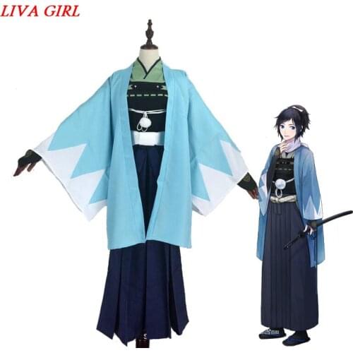 Liva girl Anime GameTouken Ranbu Online yamatonokami yasusada Cosplay Costumes With Scarf