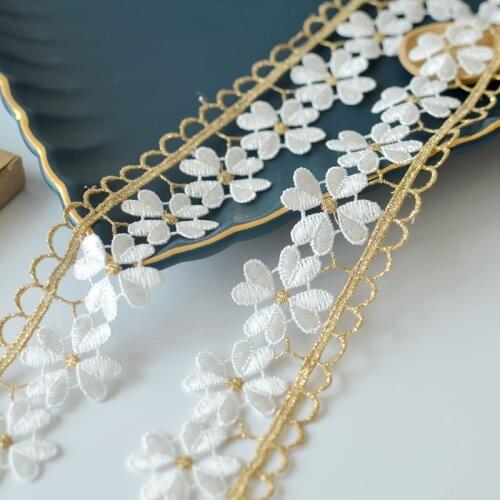 Lace fabric fabrics by yard for needlework fabric curtains collar lingerie lace ribbons for crafts 3.5cm wide and one meter long