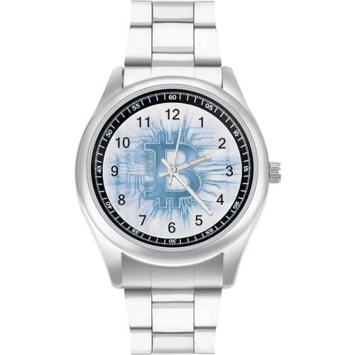 Bitcoin Quartz Watch Steel Design Wrist Watch Female Sports Vintage Promotion Wristwatch