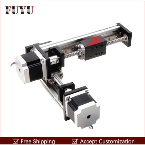 FLS40 500mm*300mm linear guide rail stage slide module ball screw for XY axis robotic arm thread rod accept customization
