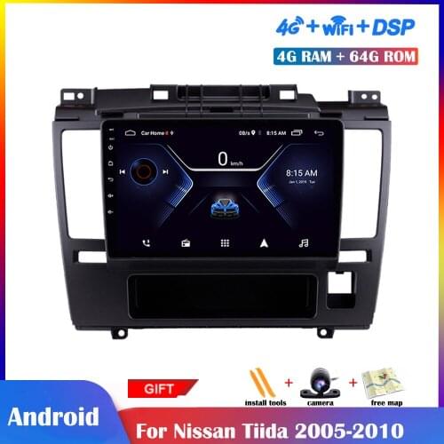 10.1 inch IPS Screen Android Multimedia Player For Nissan Tiida 2005-2010 Car Radio Stereo GPS Navigation DSP Bluetooth
