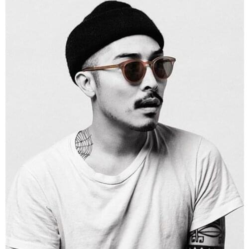 Men Autumn Black/Blue/Gray Color Knitted Hat, Short Navy Cold Winter Warm Bonnet Caps For Female