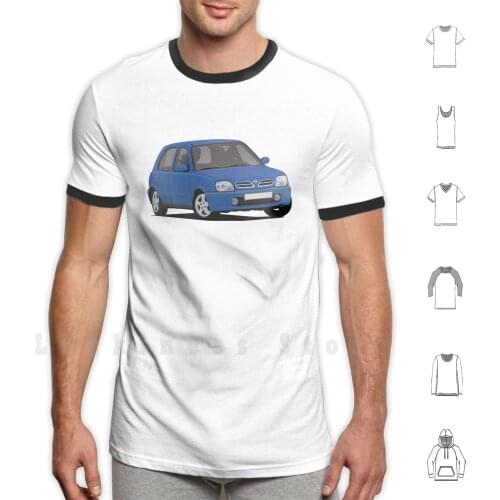 Nissan Micra ( March ) K11c - Illustration - Blue T Shirt Men cotton Cotton S - 6xl Nissan Micra Nissan Micra Micra K11