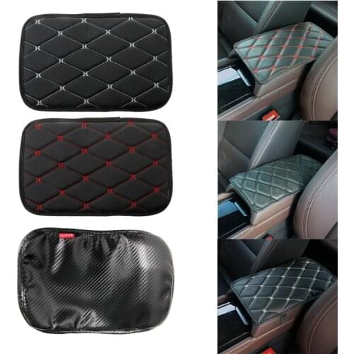 2021 New Car Armrest Cushion Pad Soft Memory Armpad Auto Center Console Handrail Pillow PU Vehicle Armrest Box Cover Protector