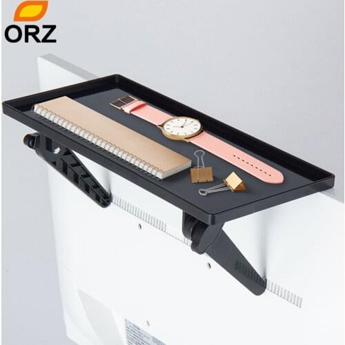 Adjustable TV Screen Top Shelf TV Computer LCD Display Storage Rack Computer Desktop Bracket Stand Monitor Mount Home Storage