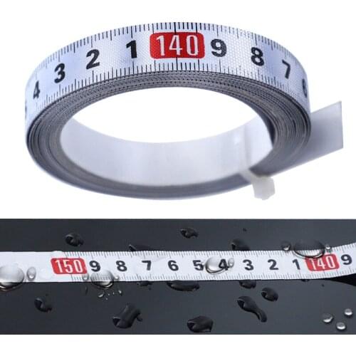1/2" Miter Track Tape Measure Waterproof Self Adhesive Steel Ruler Metric 1-5m Measuring Tape for T-track Table Saw Woodworking
