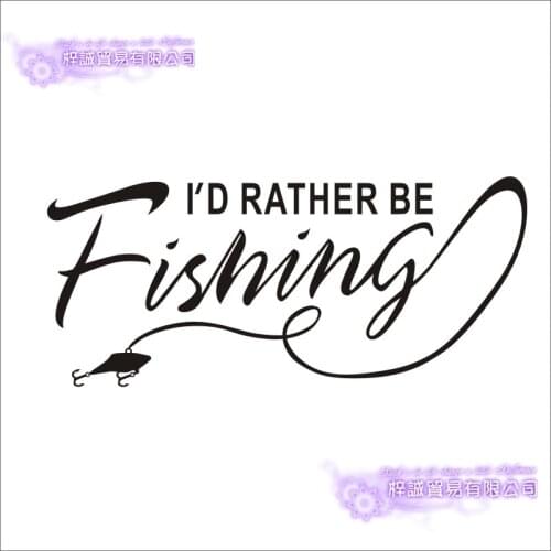 Fishing Sticker Logo Car Fish Decal Angling Hooks Posters Vinyl Wall Decals Hunter Bass Parede Decor Mural Fish Sticker