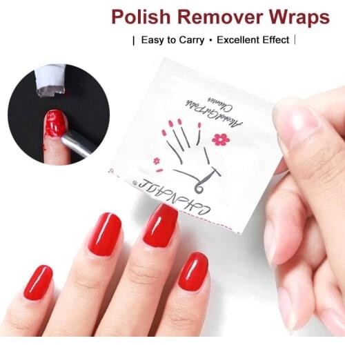 SUPWEE 20pcs Wraps Tinfoil Nail Remover Pads with Cotton Cleaner Wraps UV Gel Polish Removal Wraps Manicure Nail Care Tool