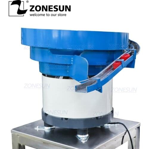 ZONESUN vibrator Feeder pump sprayer cap vibratory bowl feeder automatic bottle bowl sorter unscrambler for Capping Machine