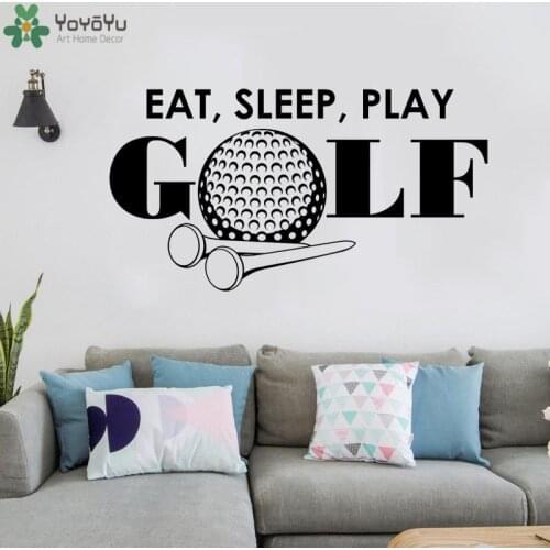 YOYOYU Wall Decal Eat Sleep Play Golf Quotes Stickers Sports Teenager Living Room Kids Room Decoration Nursey Wall Decals QQ27