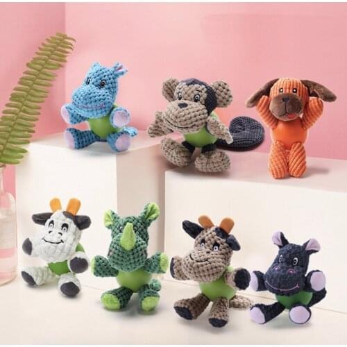 Funny Dog Chewable Cat Toys Pet Toys Manufacturer Direct Interactive Squeak Animals Kitten Supplies Big Dog Bite Plush Pet Toys