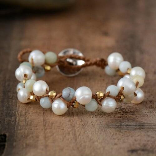 Pearl Bracelet Unique Freshwater Pearl Wrap Bracelets Wholesale Handmade Bohemia Friendship Bracelet Factory Direct Jewelry