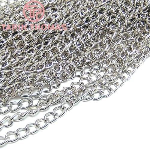 1 Meter Width 5MM 6MM 7MM 8MM Stainless steel color Iron Extended Chains & Dog Chains High Quality Connect Chains