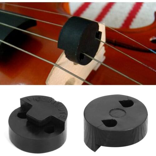 1Pc Acoustic Rubber Violin Mute Fiddle Silencer For Violin Sourdine Tools Black 77HC