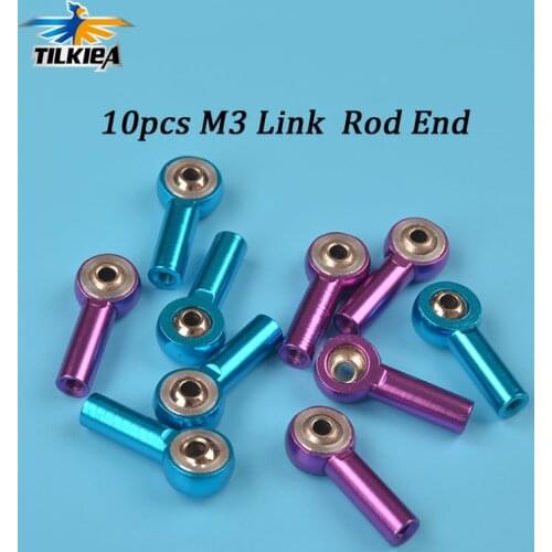 10PCS Metal M3 Rod End Ball End Wear Resisting Ball Joint link Rod End For Rc Boat Car Airplane ,Truck, Buggy Crawler