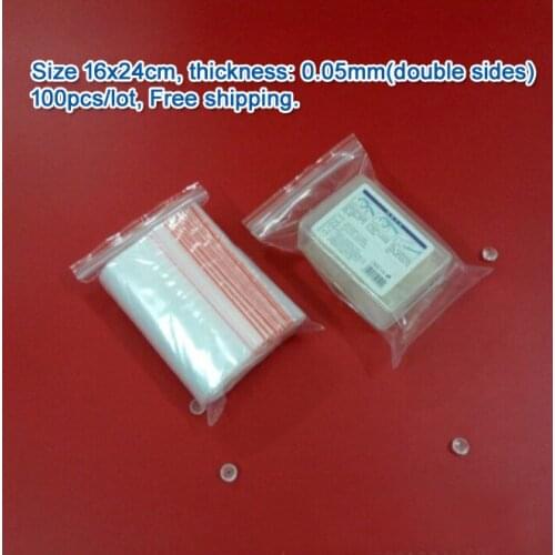 100pcs/lot high quality Transparent PE Zip Lock jewelry Gift Packaging Bags, 16*24cm clear plastic bags for clothing storage