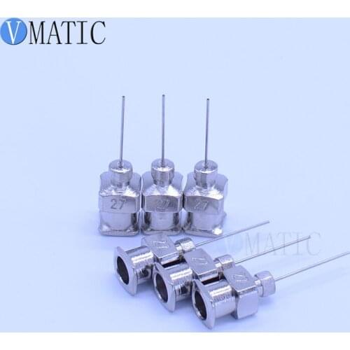 Free Shipping 12Pcs 1/2 Inch 27G Glue Dispensing Stainless Steel Dispenser Needle Tips