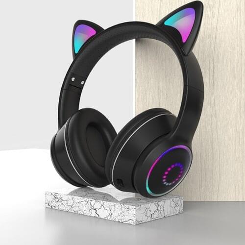 2021 Wireless Headphones RGB Stereo Bluetooth Headset Foldable Gaming Earphone With Microphone For PC Mobile Phone Mp3
