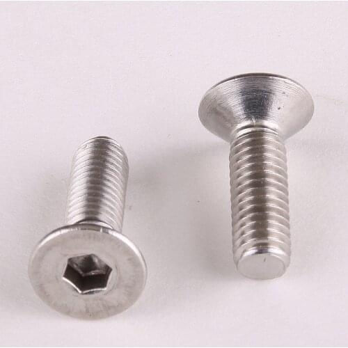 35PCS 304 Stainless Steel Hexagonal Allen / Flat Head Countersunk Screws M3 * 8 DIN7991