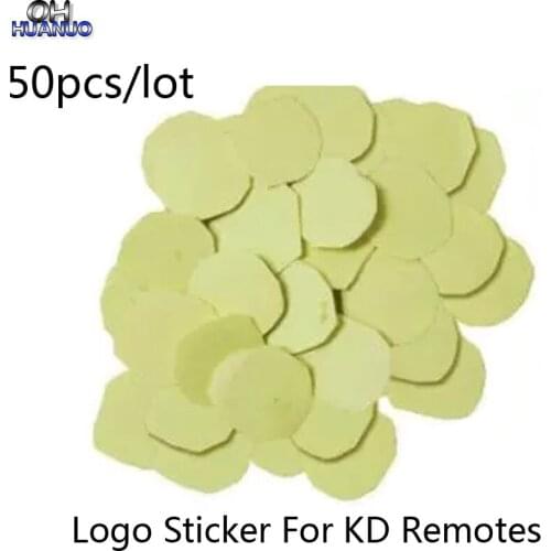 50pcs 14mm Resin Epoxy Crystal Replacement Logo for KD / VVDI Folding Flip Remote Car Key Shell Sticker(Silica gel)