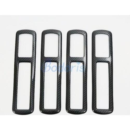 For Toyota VELLFIRE 30 Alphard 2016 2017 2018 2019 Cabon Fiber Look Roof AC Outlet Air Vent Overlay Trim Frame Auto Accessories