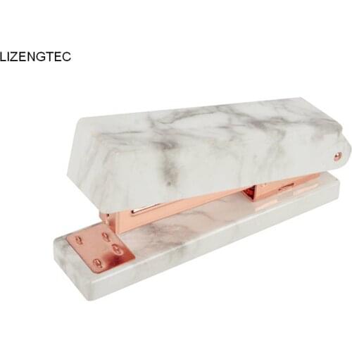 Free Shipping LIZENGTEC Marbling Golden Binding Stapler Machine For School Office Factory Supplies