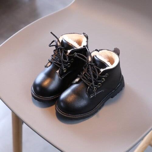 Childrens Snow Boots Toddler Girl Fashion Short Boots New Winter Unisex Leopard Plus Cotton Warm Boots G281