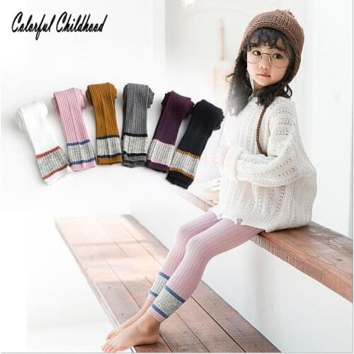 Baby Socks New Style Multi Color Double Needle Pure Cotton Long Socks Toddler Girls Autumn Match Long Socks Kids Leggings0-7y